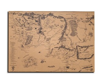 Lotr Map Etsy