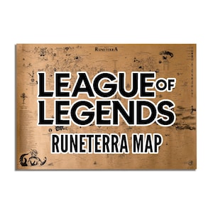 Runeterra Karte 70*100 cm, League of Legends Weltkarte, LoL Poster, Arcane Wandkunst, Demacia, Noxus, Shurima, Ionia Kunstdruck, LoL Fan Geschenk