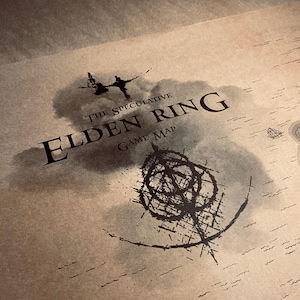 Speculatieve Elden Ring-wereldkaart 70 x 100 cm, poster Nightreign-overlays, ER DLC-muurkunst, Marika, The Lands Between