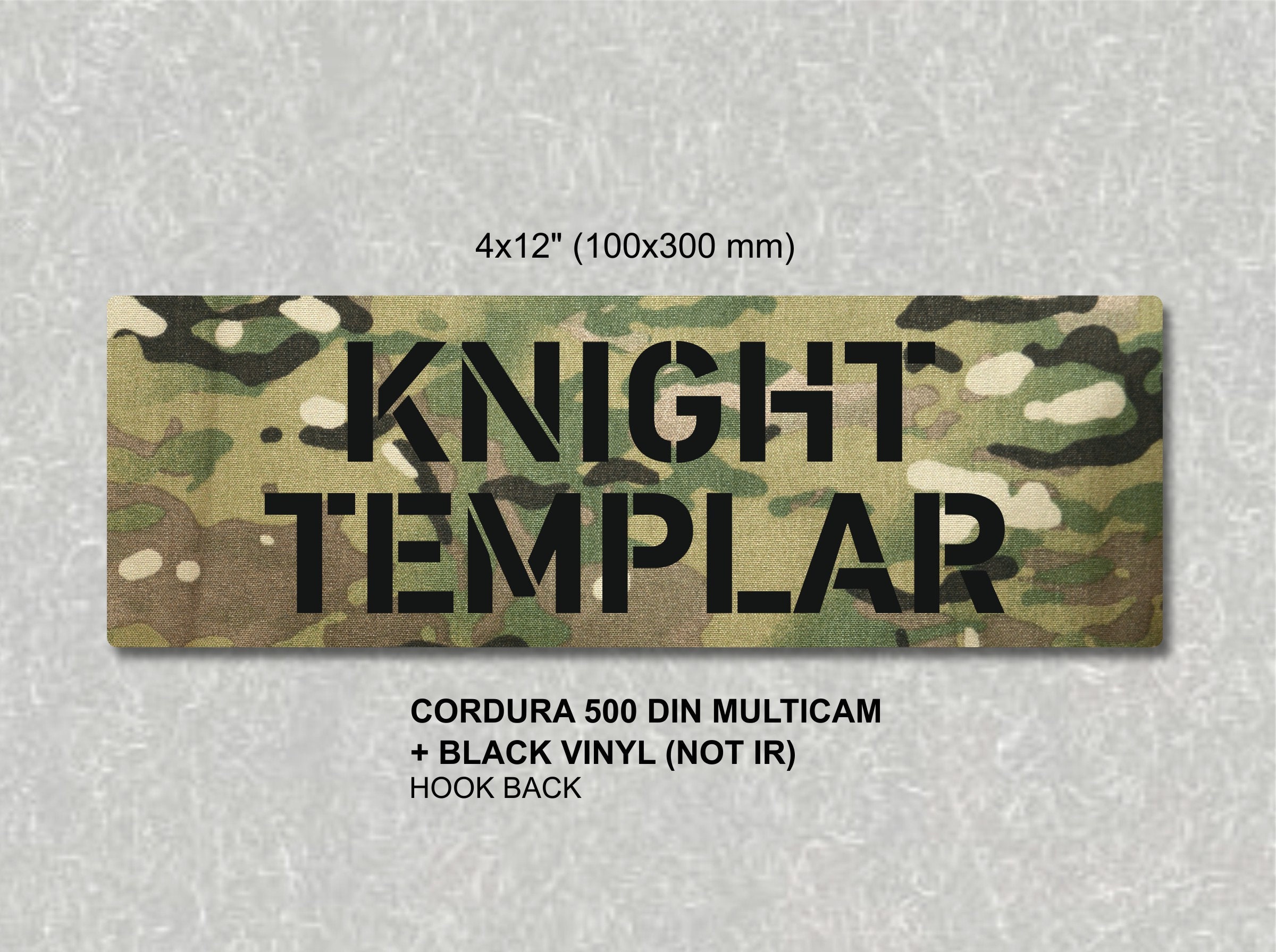 12x4 Custom Tactical ID Laser Cut Hook Back Patch Etsy