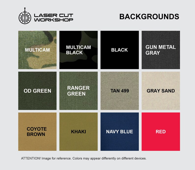 X2 Tactical ID Panel Laser Cut Patches 9x3 and 5,5x3 Front and Back