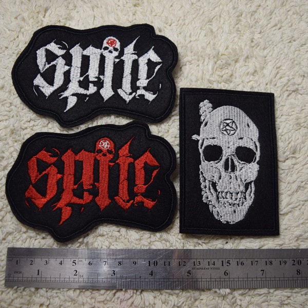 Spite band patch embroidered Hardcore punk rock patches for jacket