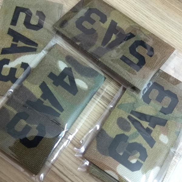 3.5"x2" Tactical Army Hook backing CUSTOM PATCH / Personalized Laser Cut Callsign Name Tape Patches Set