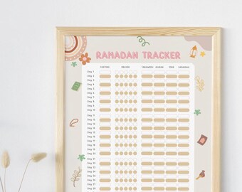 Ramadan Checklist & Planner | Islamic Daily Prayer, Quran Tracker | Printable Ramadan 2026 Activity Chart