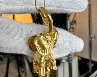 Anniversary Jewelry Gift for Her Elephant Everyday Pendant Art Deco Necklace Baby Shower Gift Sister Birthday