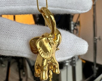 Anniversary Jewelry Gift for Her Elephant Everyday Pendant Art Deco Necklace Baby Shower Gift Sister Birthday
