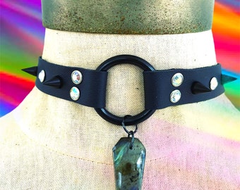 Labradorite Coffin Choker