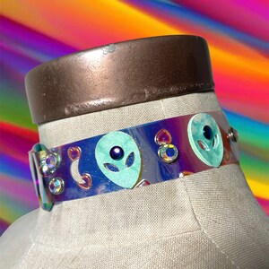 Rainbow Iridescent Alien Moon Choker