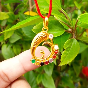 Navratan Anhänger Navratna Halskette Ganesh Anhänger 100% Feine Qualität Stein
