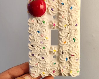 Fake Cake Decor, Light Switch Cover, Fake Bake Cake, Toggle Switch Cover, Rocker Switch Cover