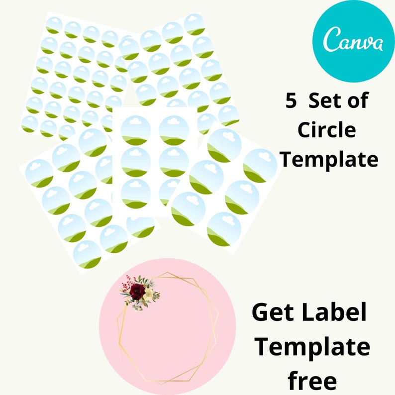 Circle Stickers Templates 1.5 inch 2 inch 2.5 inch 3 inch | Etsy