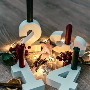 Advent numbers 1-4 for candles, Advent wreath, winter time, Christmas, Christmas decoration, Advent season, Advent, Keraflott