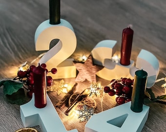 Advent numbers 1-4 for candles, Advent wreath, winter time, Christmas, Christmas decoration, Advent season, Advent, Keraflott