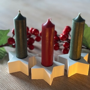 Candlestick Star Christmas Advent Decoration Winter Autumn