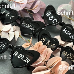 Sunglasses Wedding Heart Personalized Guests Gift Photos