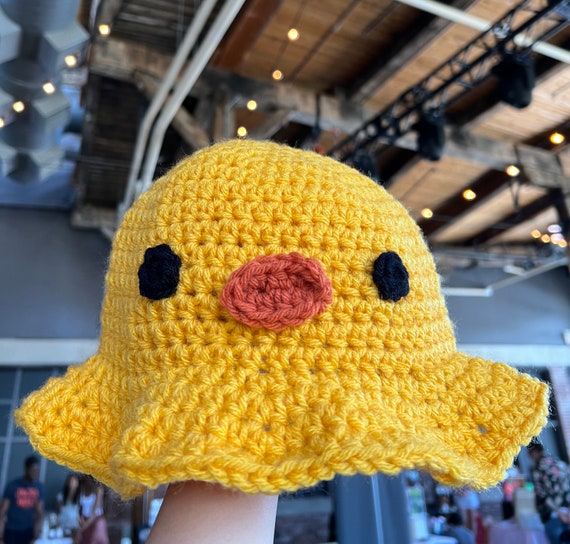 Free Shipping Duckie Bucket Hat Duck Retro Beach Hat Wide Etsy