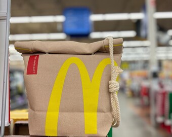 McDonald’s novelty sling bag, recycled polyester, quirky design, cute everyday purse, fast food chain