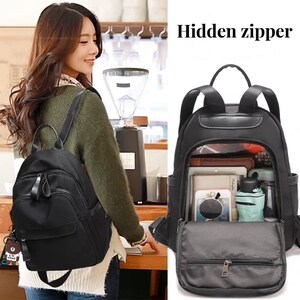 Travel backpack with hidden zipper, anti theft, theft proof, every day backpack, light weight, travel essential