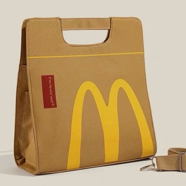 McDonald’s novelty sling bag, recycled polyester, quirky design, cute everyday purse, fast food chain