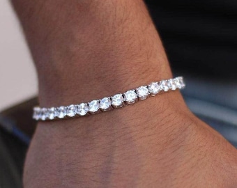 5mm Luxury Diamond Tennis Bracelet, Classic Tennis Bracelet, Bridal CZ Link Bracelet, Cubic Zirconia Premium Jewelry, Iced Out 162