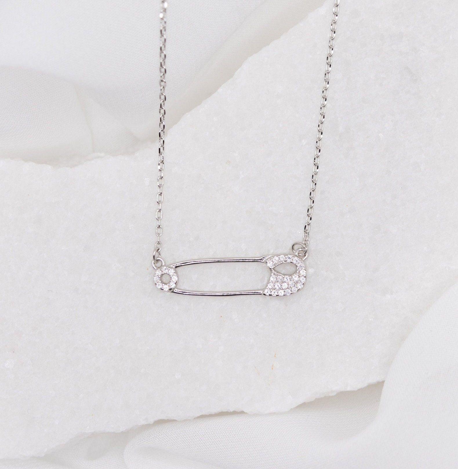 FWHLR: SILVER SAFETY-PIN NECKLACE – FREEWHEELER