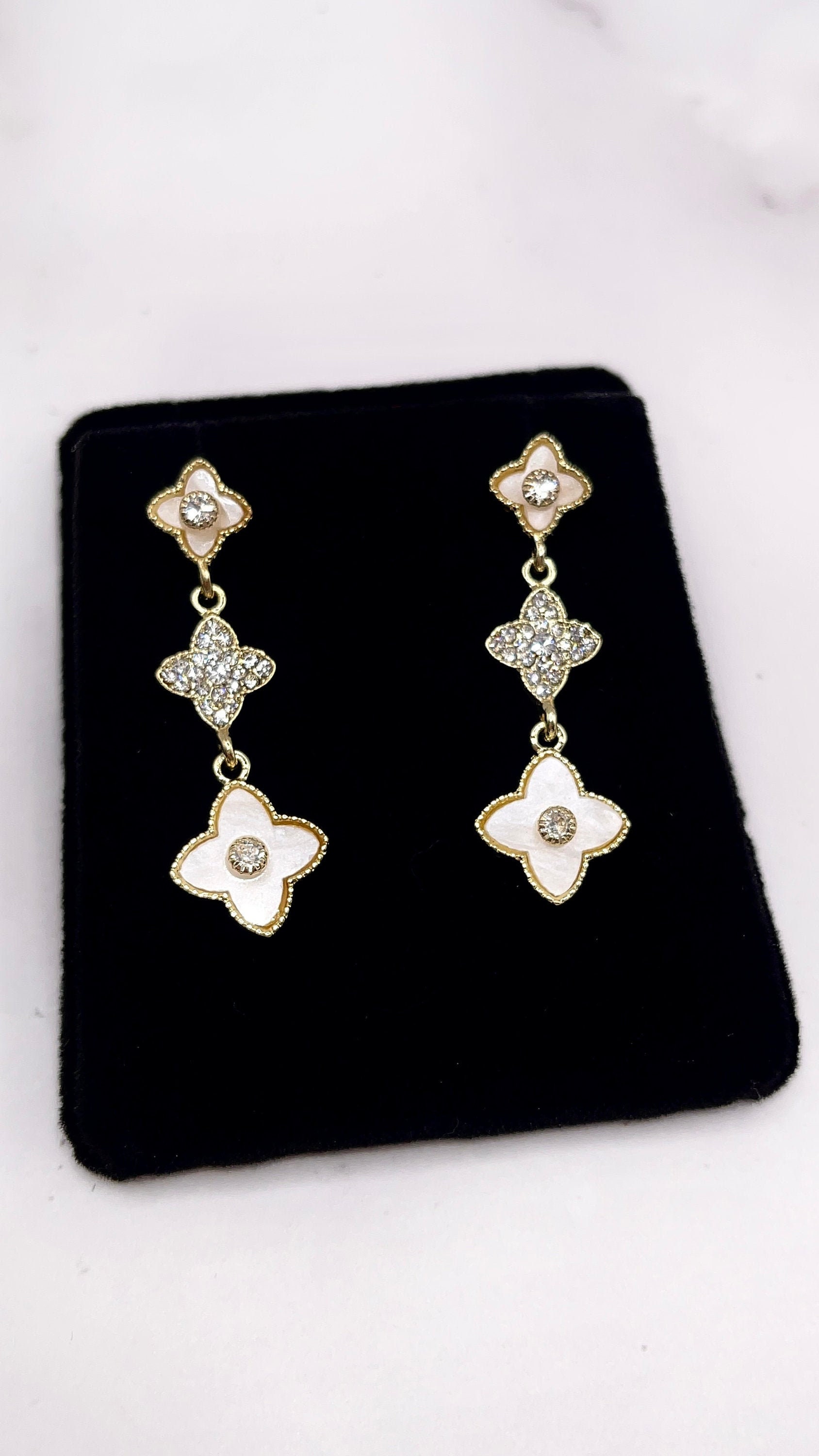 Louis vuitton earrings etsy deals