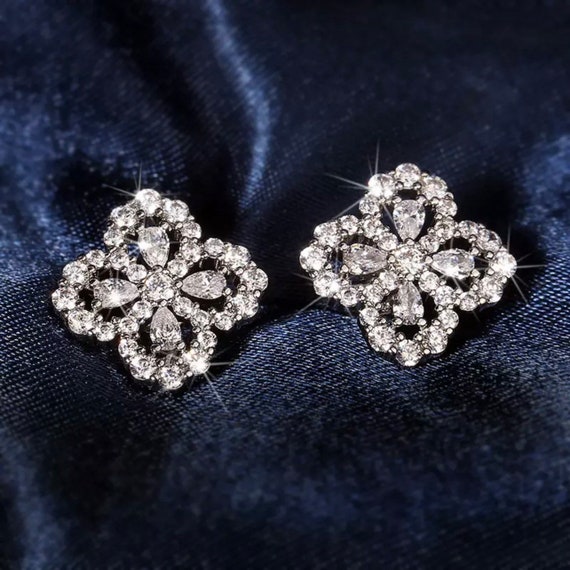 CZ Four Leaf Clover Set