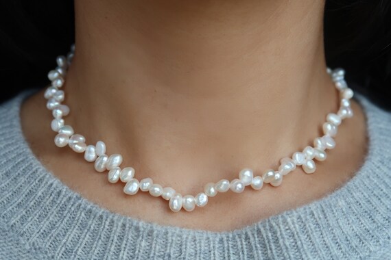 Etsy pearl shop necklace choker