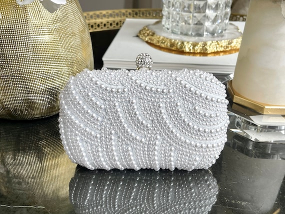 White Multi Bridal Clutch Purse Bag SRROY364725 – ShreeFashionWear