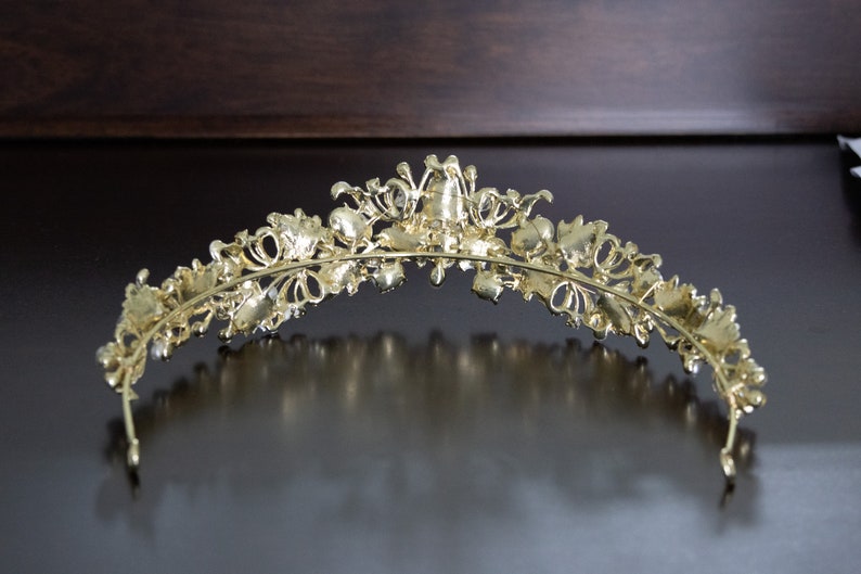 Bridal Headband Crystal, Wedding Headband, Wedding Tiara, Wedding Headpiece, Bridal Hair Accessories, Floral Tiara, Leaf Tiara, Pearl, 459 image 9