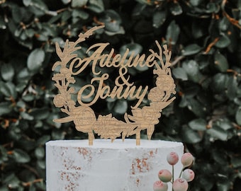 AUTUMN Cake Topper Wooden wedding cake decoration wedding cake birthday baptism