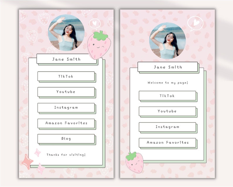 Tiktok Link in Bio Template Bundle Canva, Instagram Bio Maker, Landing Tiktok Link in Bio Template Bundle Canva, Instagram Bio Maker, Landing
