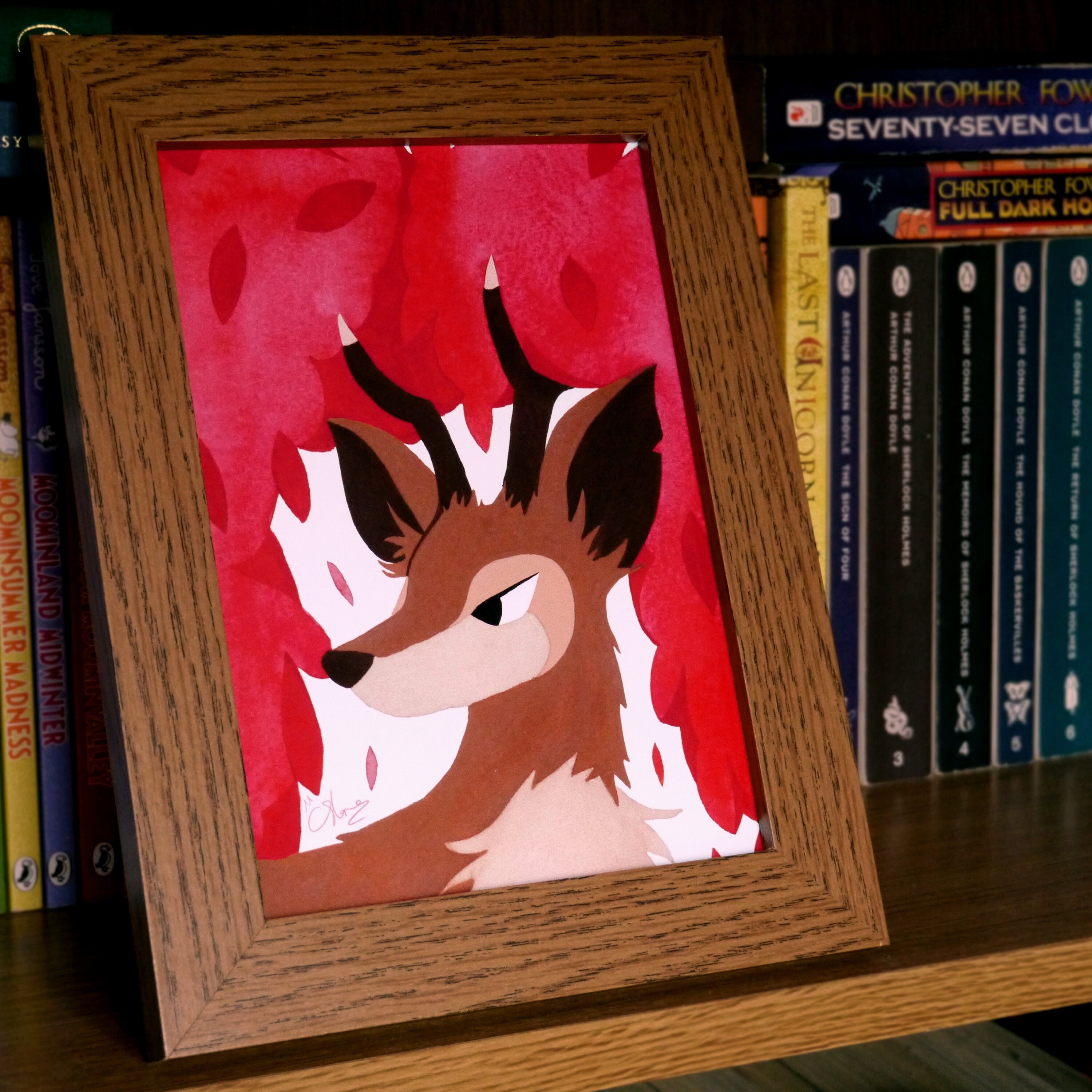 Sawsbuck Pokémon Watercolour and Gouache Art Print A5 Etsy