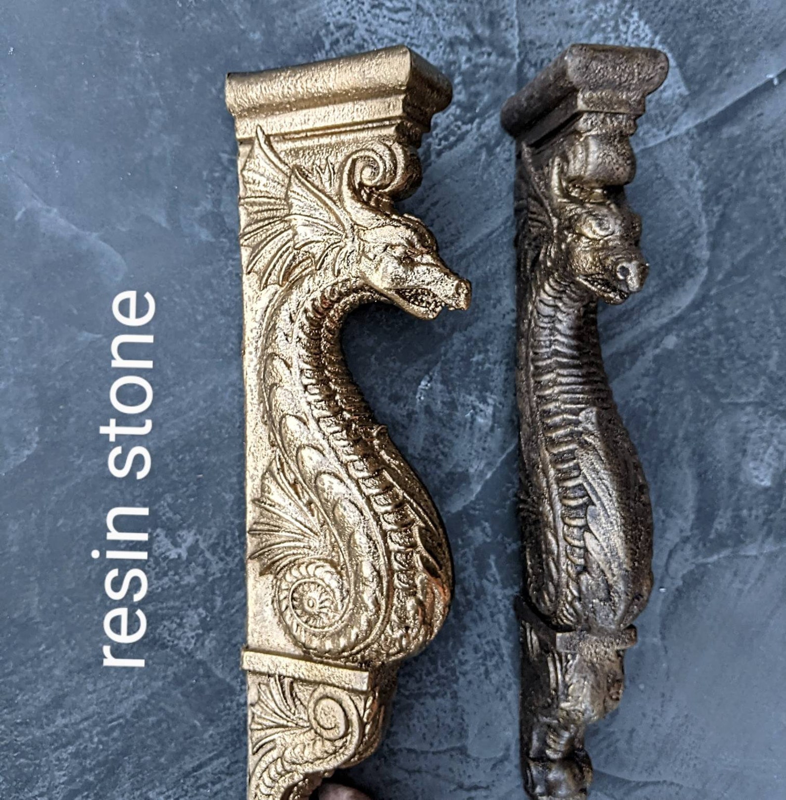 Mantel shelf brackets Dragon. stone garden decor Dragon Etsy