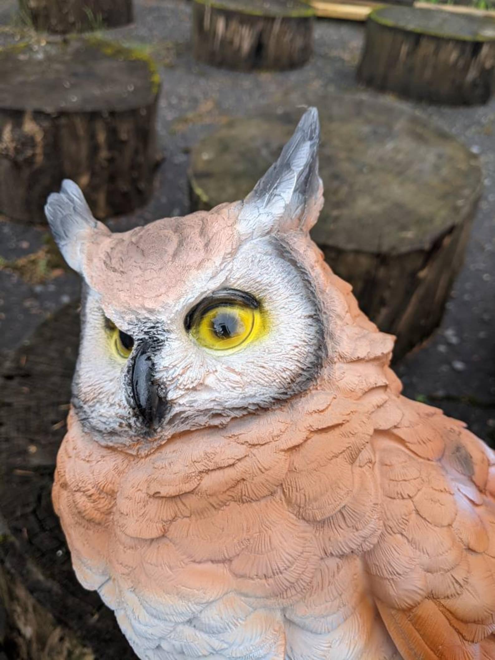 Owl garden sculpture big owl sculpture big sculpture cast Etsy