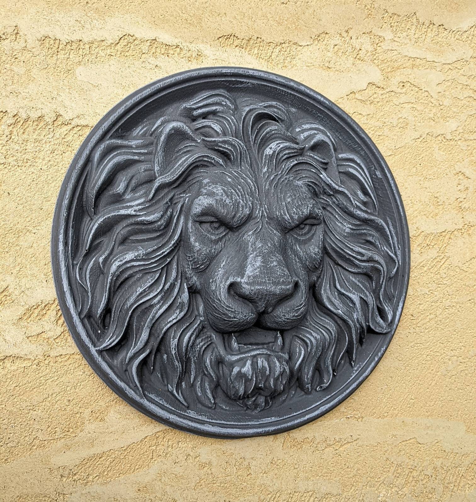 Lion head wall hanging Roaring Lion Head Faux Taxidermy Lion Etsy