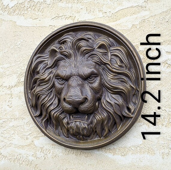 Lion head wall hanging Roaring Lion Head Faux Taxidermy Lion Etsy