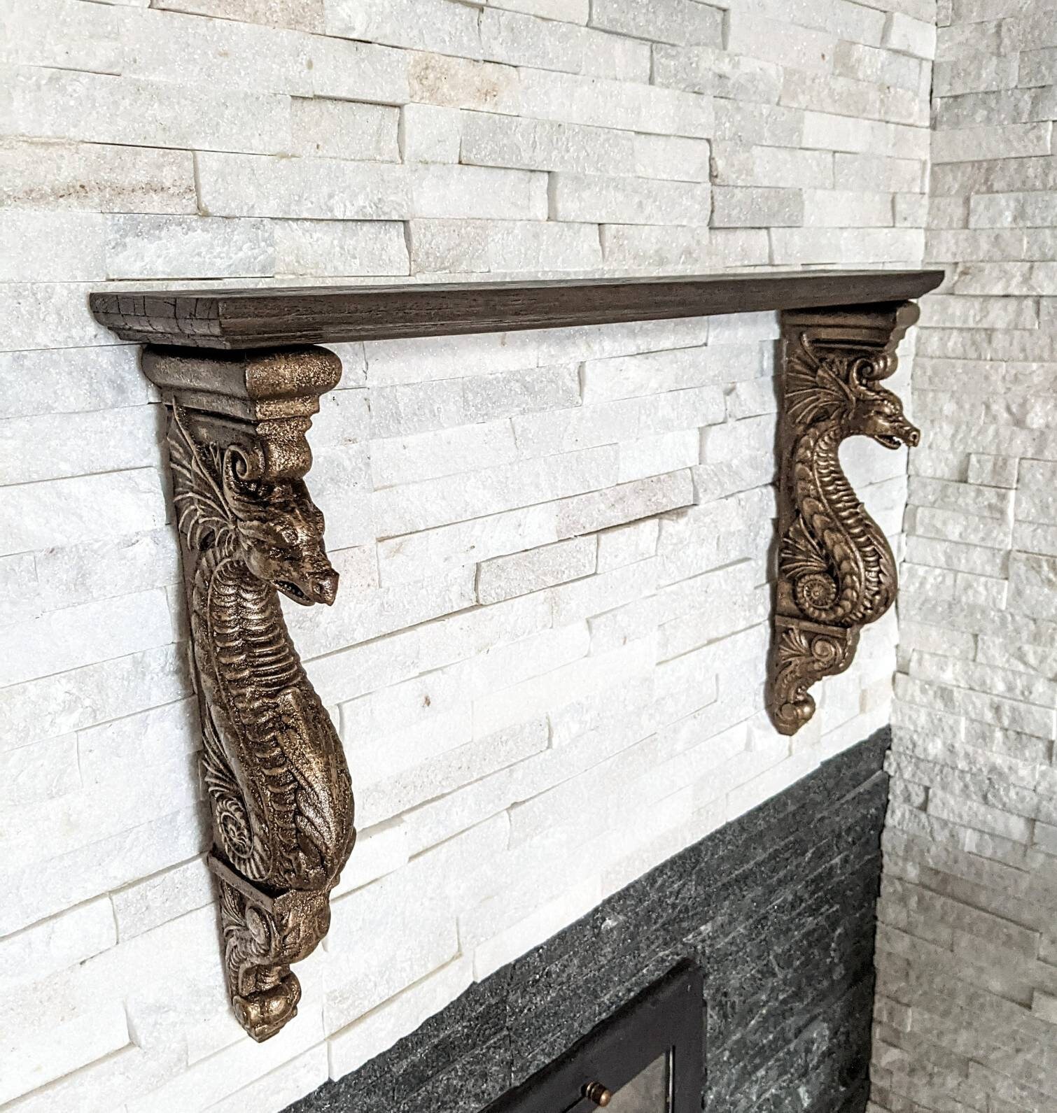 Dragon corbels Mantel shelf brackets Fireplace Corbels Etsy