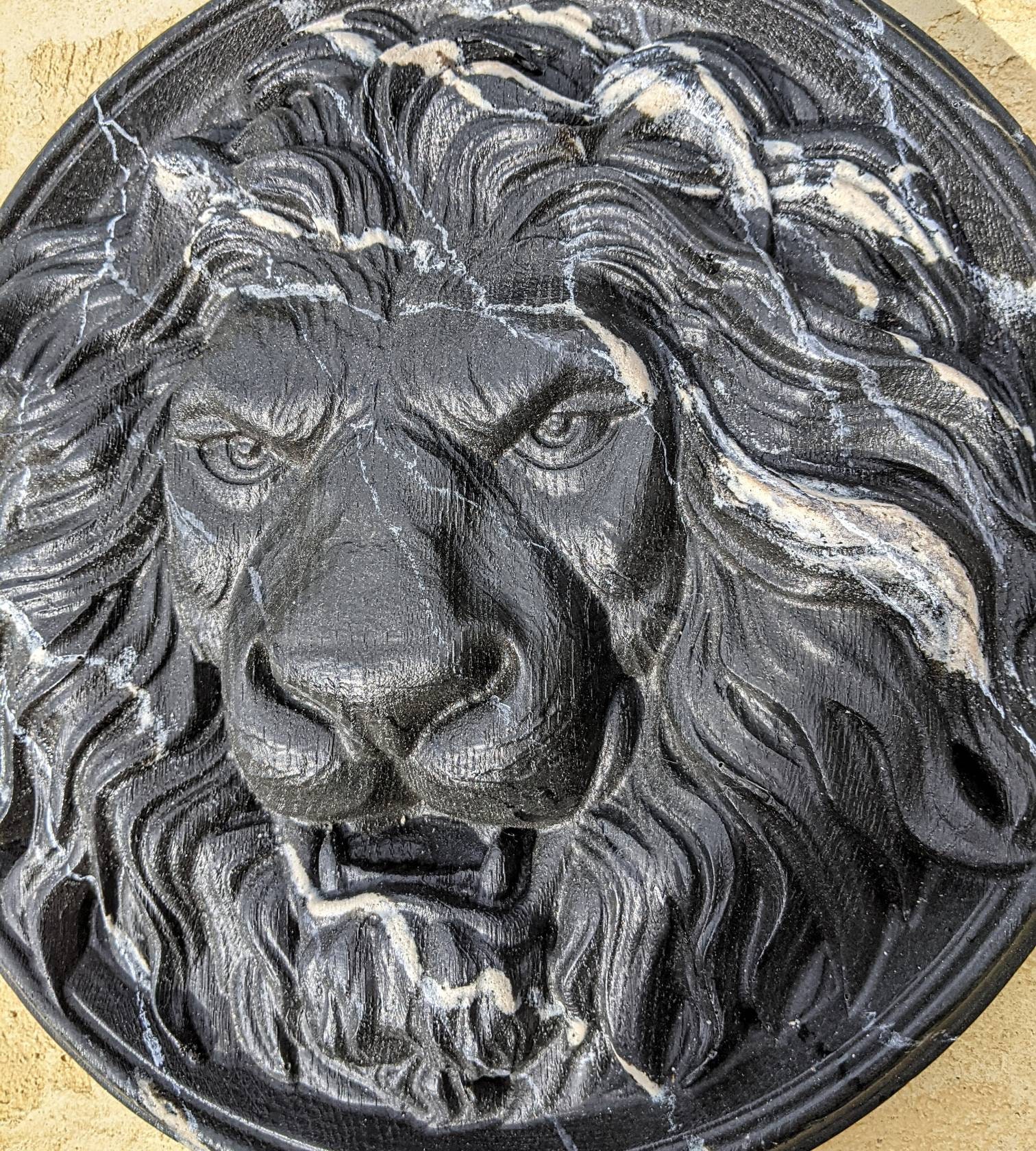 Lion head wall hanging Roaring Lion Head Faux Taxidermy Lion Etsy