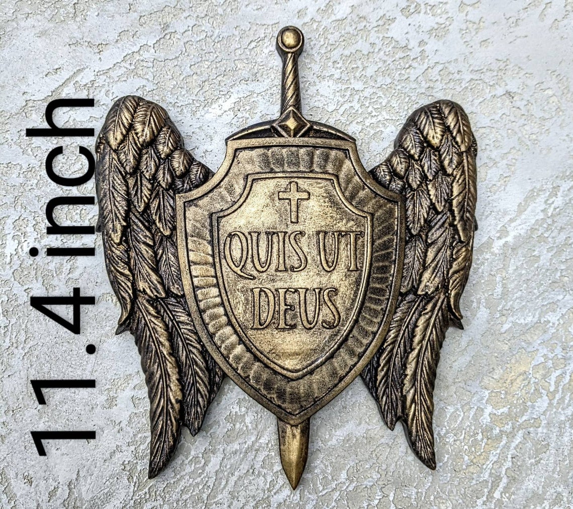 Archangel Michael Shield and Sword Christian Icon Religious | Etsy