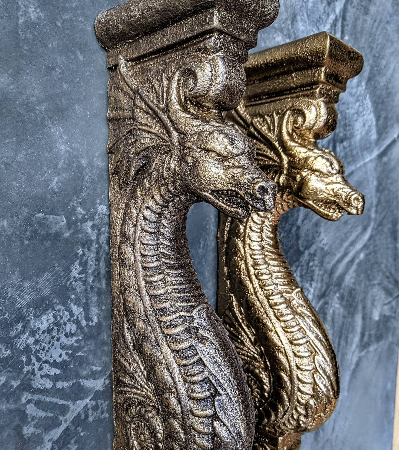 Mantel Regal Klammern Dragon. Stein Garten Dekor Drachen | Etsy