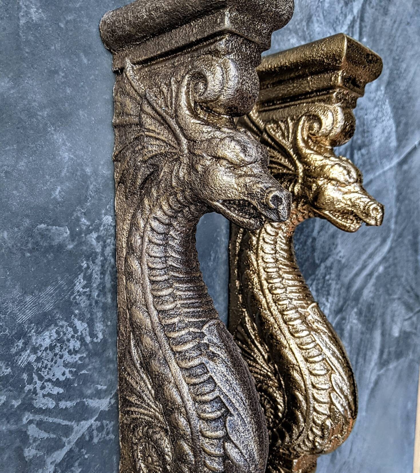 Mantel Regal Bügel Drache. Stein Garten Dekor Drache Skulptur | Etsy