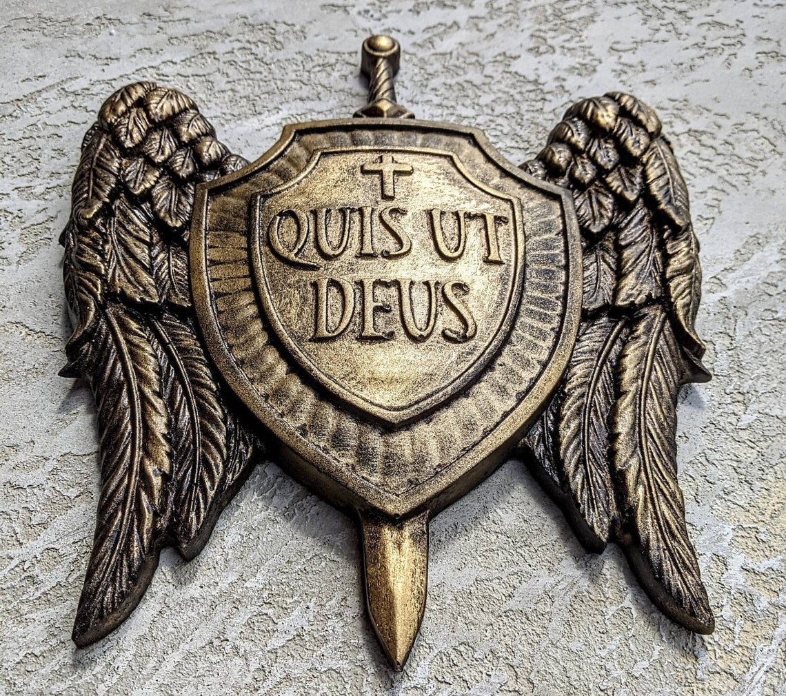 Archangel Michael Shield and Sword Christian Icon Religious | Etsy