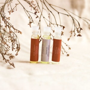 Sweet & Floral x3 perfume sample collection for women // Alcohol Free, Vegan, Cruelty Free, Paraben Free perfume for Her