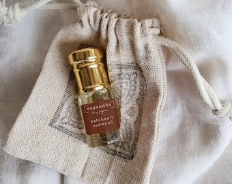 patchouli - oudwood // Parfum unisexe sans alcool, végétalien, sans cruauté envers les animaux, sans paraben