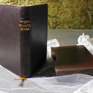 Missel Regina avec boîte, Vieux Missel espagnol, 1963 Barcelone, Missel espagnol, Missel religieux, Livre de religion miniature