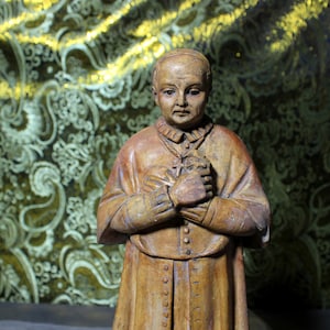 Ancient Saint Anthony Mary Claret, Religious Figure from Olot, 27cm, Religious Sculpture, Saint Figure, Plaster Sculpture, Spanish Saint.