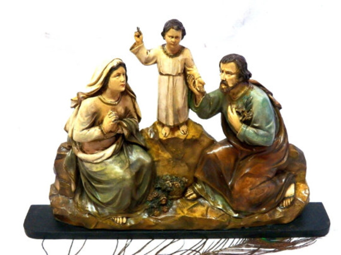 Holy Family Sculpture Ancient Holy Family Virgin Mary Etsy