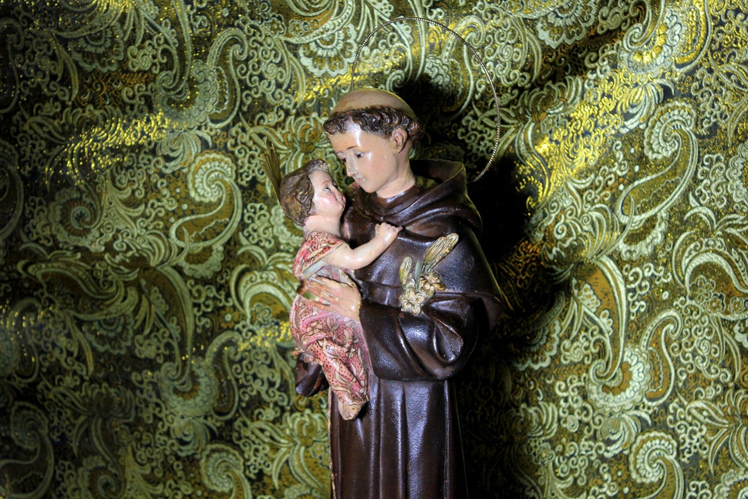 Ancient Saint Anthony of Padua, Ancient Religious Art, Ancient Saint