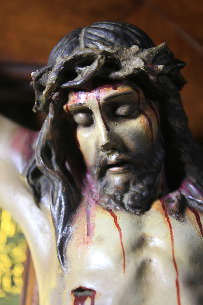 Antique Crucifix Christ Crucifix Antique Plaster Crucifix Etsy